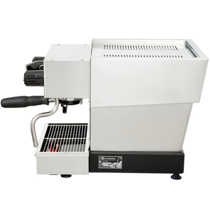 La Marzocco Linea Micra in edelstahl in Seitenansicht links