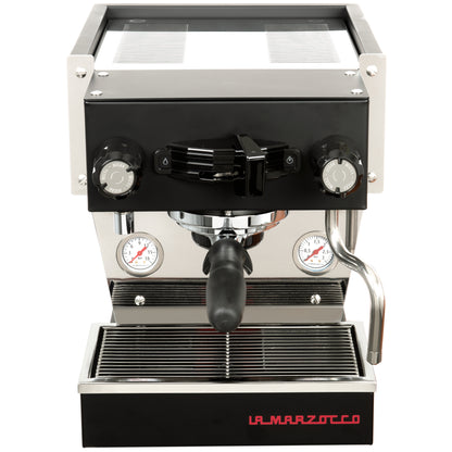 La Marzocco Linea Micra in schwarz in der Frontansicht